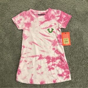 True Religion Pink Tie-Dye T-Shirt Dress